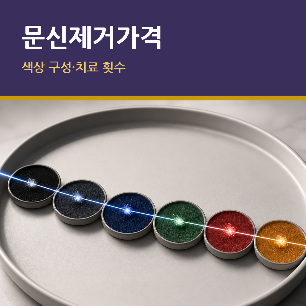 문신제거가격을 좌우하는 색상 구성과 복합치료 횟수의 차이